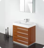 Teak Bathroom Vanity on 30 Inch Teak Modern Bathroom Vanity With Medicine Cabinet