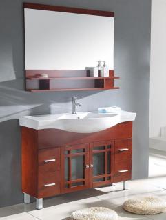 Cherry Bathroom Vanity on 48 Inch Modern Single Sink Bathroom Vanity In Cherry Brown Uvlf313848