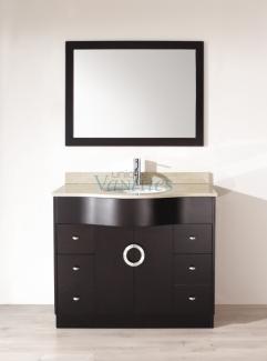 42 Inch Single Sink Bathroom Vanity With Choice Of Top In Espresso ...