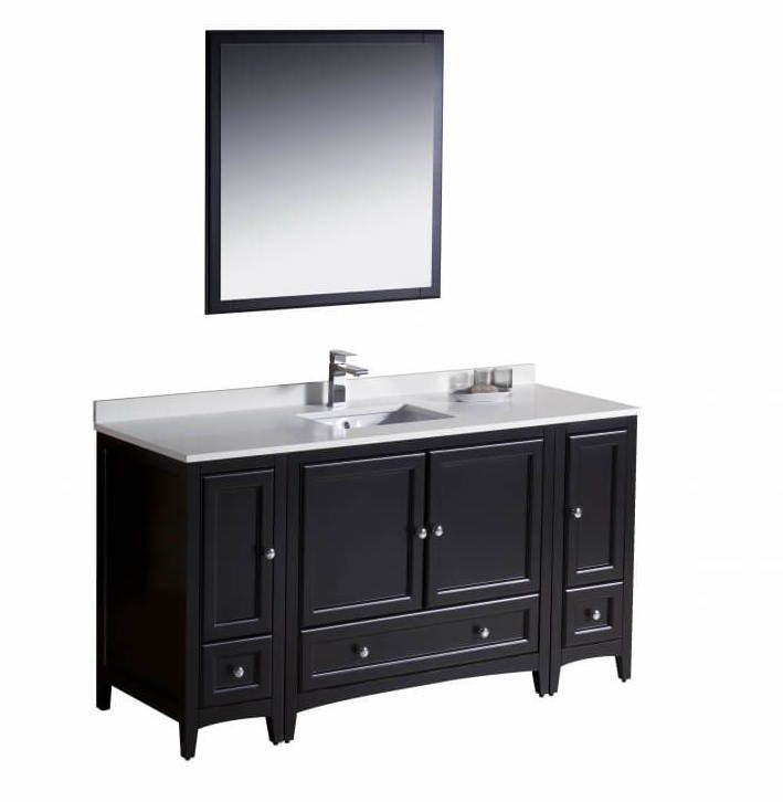 60 Inch Single Sink Bathroom Vanity in Espresso